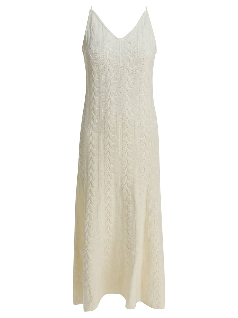 Thelaurent Vestido Thelaurent de mezcla de lana blanco para mujer - World Class Fashion
