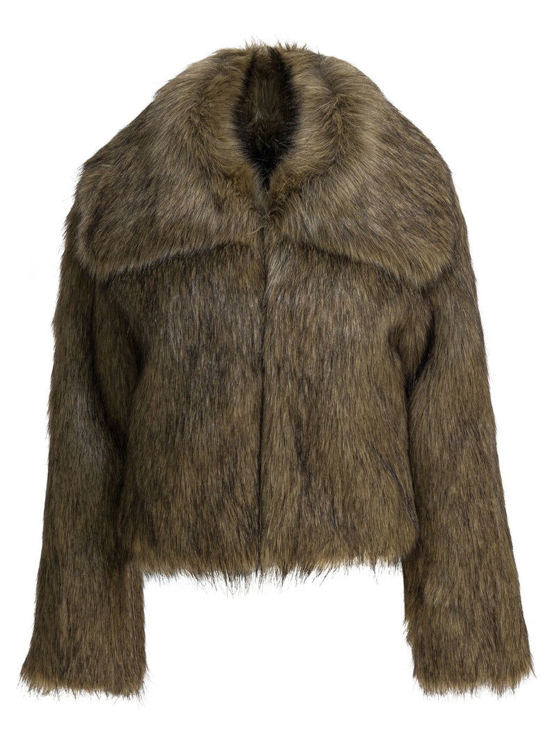 Thelaurent Chaqueta de acrílico marrón Thelaurent para mujer - World Class Fashion