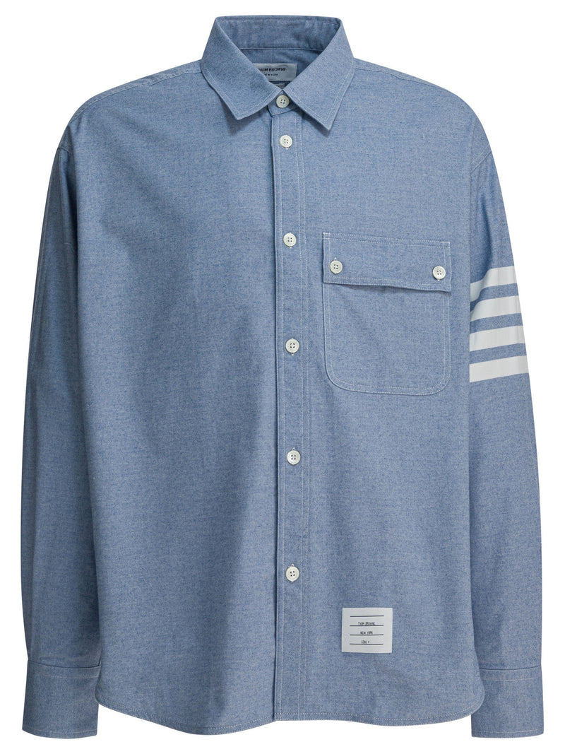 Thom Browne Thom Browne Light Blue Cotton Men Shirt - World Class Fashion