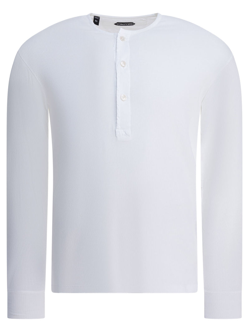 Tom Ford Camiseta Henley Tom Ford Blanco Hombre - World Class Fashion