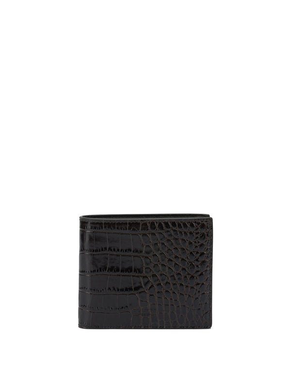 Tom Ford Crocodile Print Leather Wallet