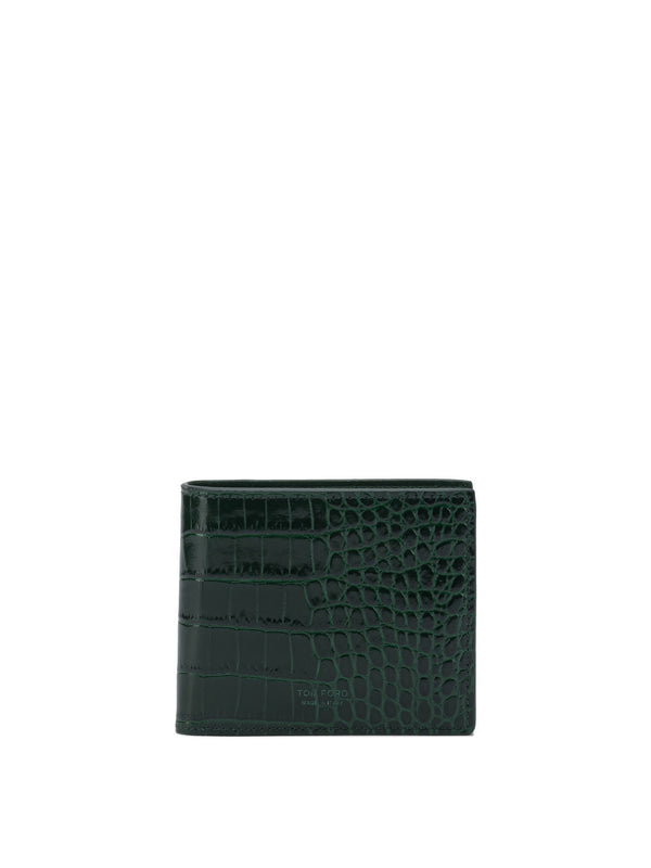 Tom Ford Crocodile Print Leather Wallet