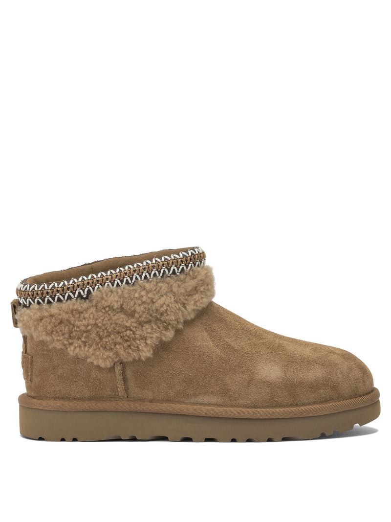 Ugg Botines Ugg Classic Ultra Mini Maxi Curly Marrones - World Class Fashion