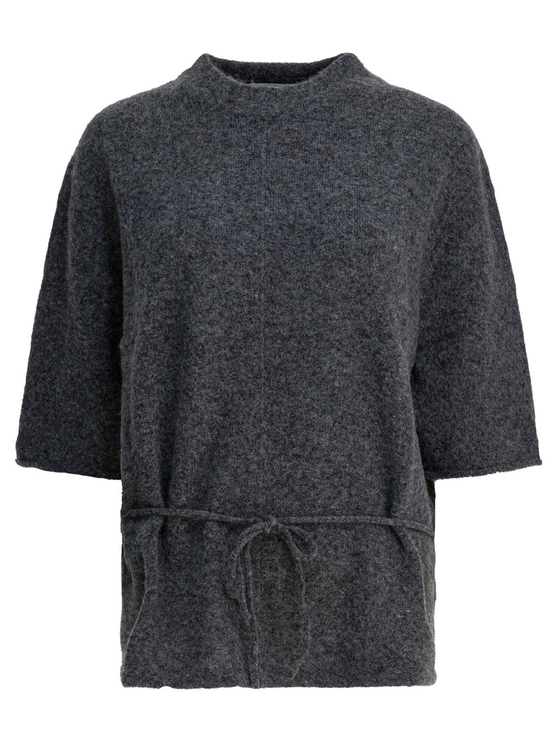 Umarmung Jersey de cuello redondo en mezcla de lana Umarmung, gris - World Class Fashion