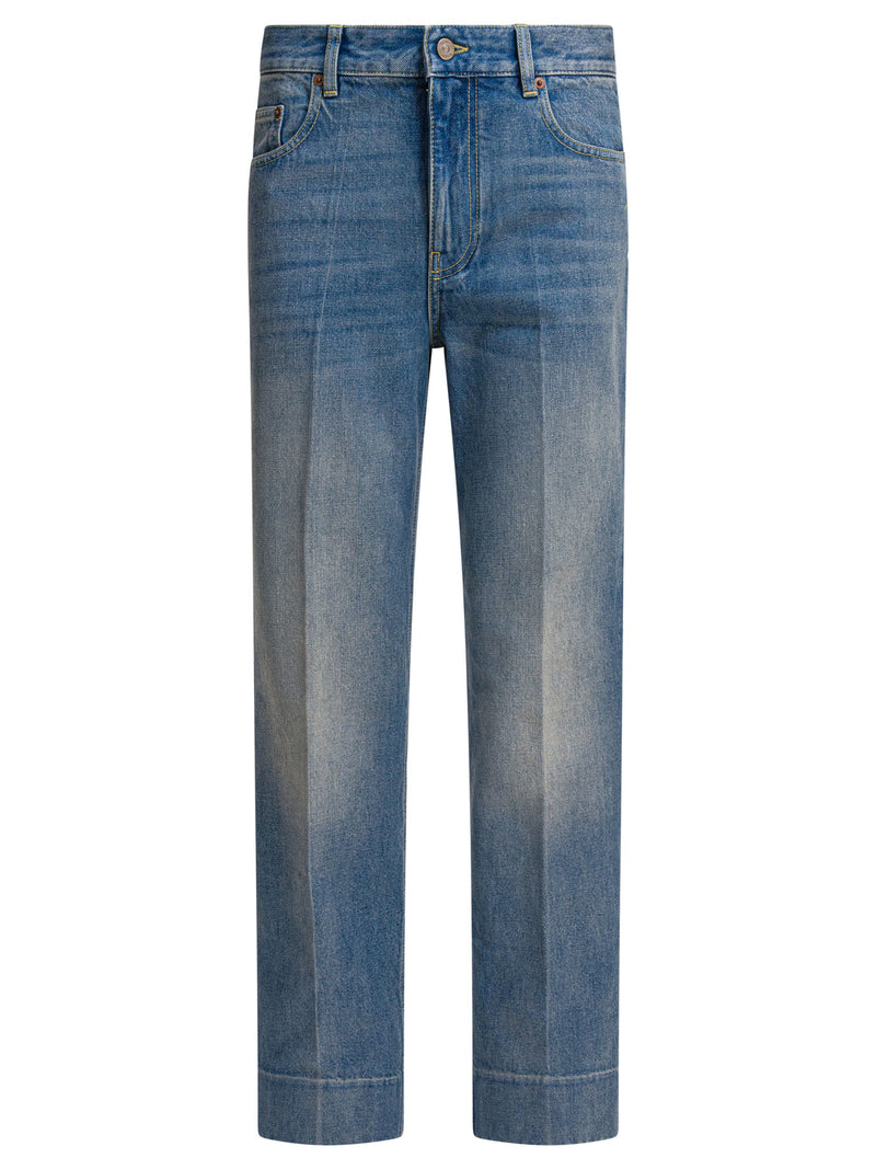 Valentino Valentino Straight Fit Jeans Light Blue - World Class Fashion