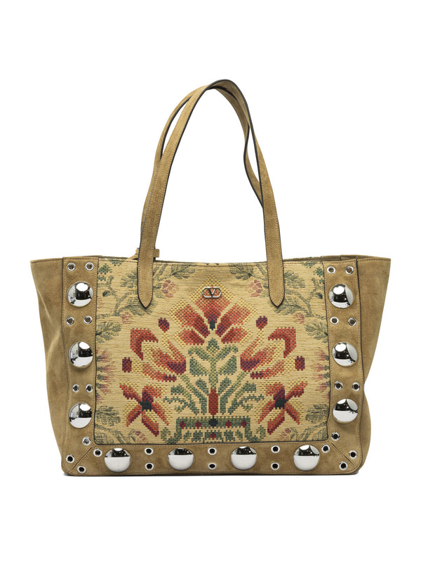 Valentino Garavani Embroidered "nellcôte" Shopper Bag