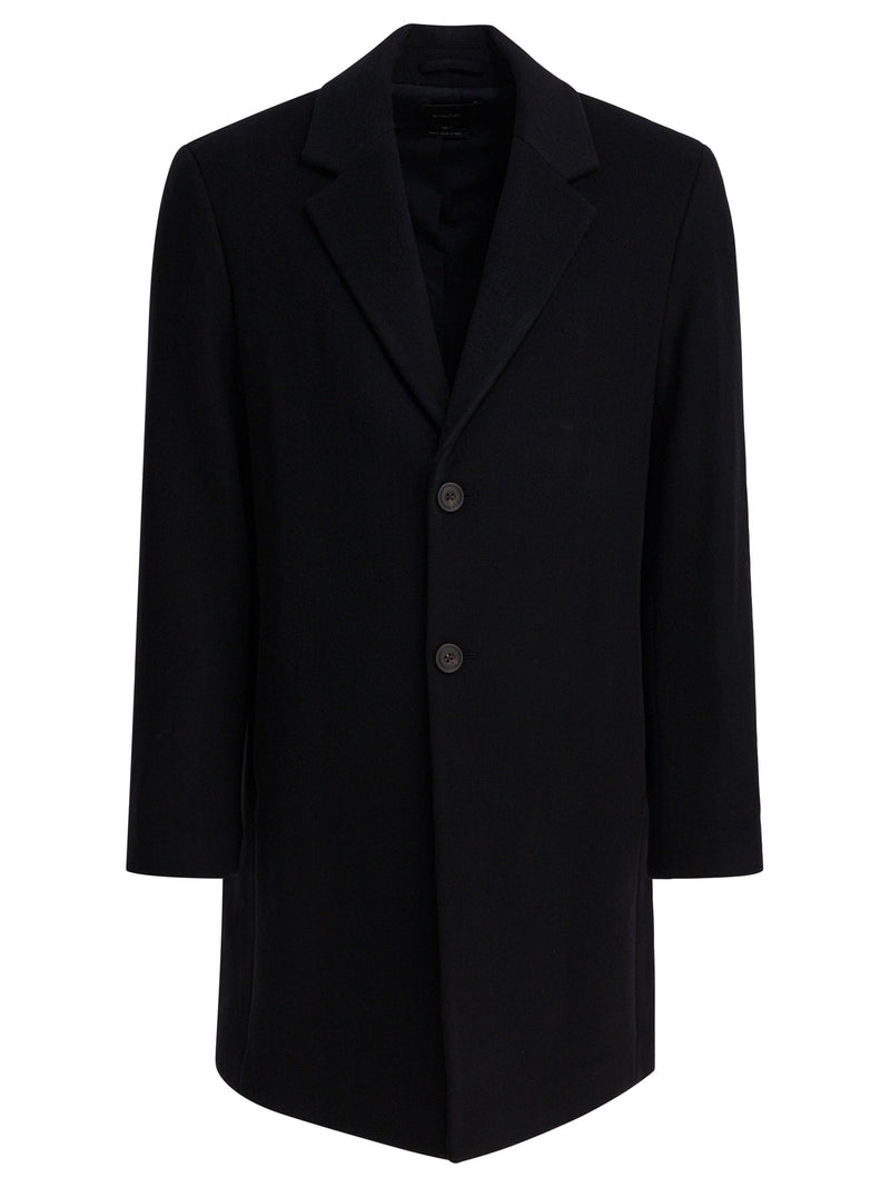 Vince Vince Classic Coat Italian Wool Blend Black - World Class Fashion