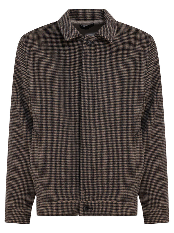 Vince Houndstooth Overshirt Jacket