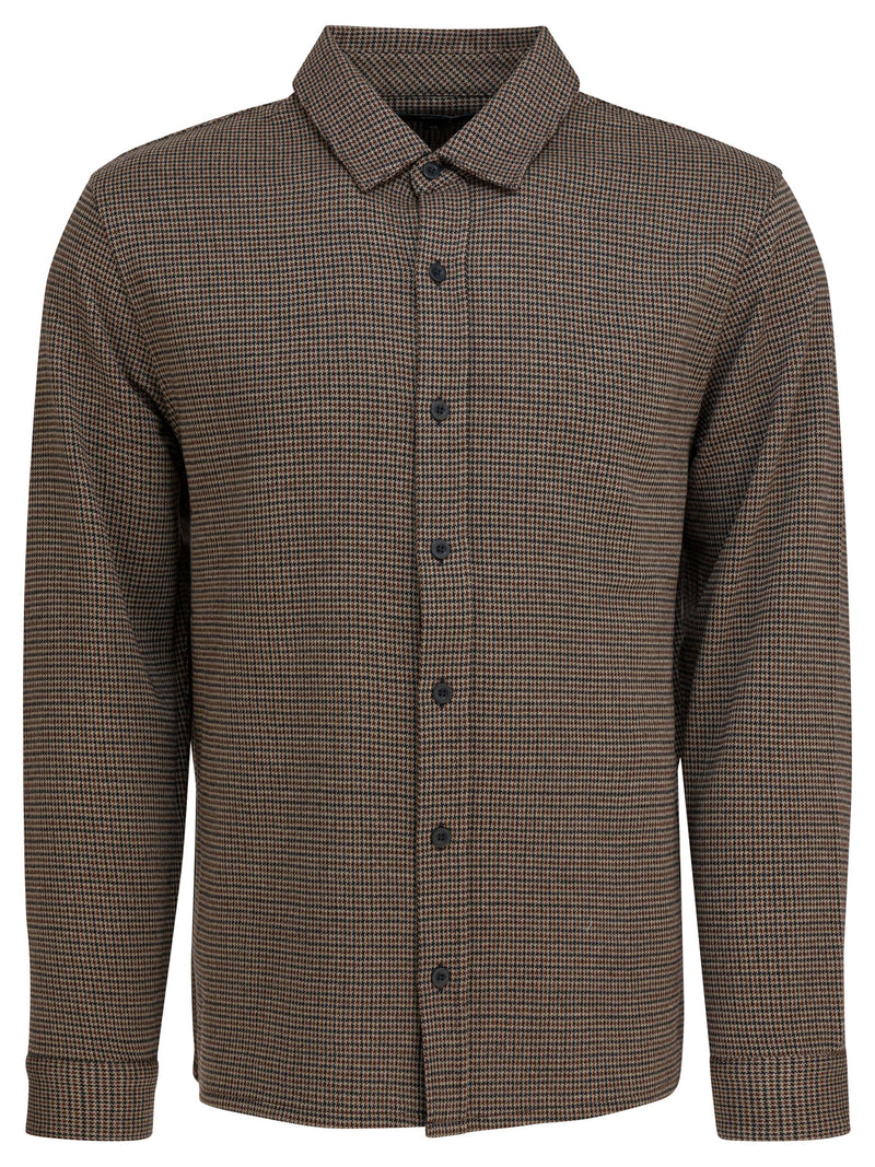 Vince Vince Houndstooth Shirt Brown Men - World Class Fashion