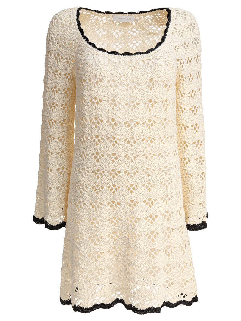 Zimmermann Zimmermann Vestido Rhiannon Beige Mujer - World Class Fashion