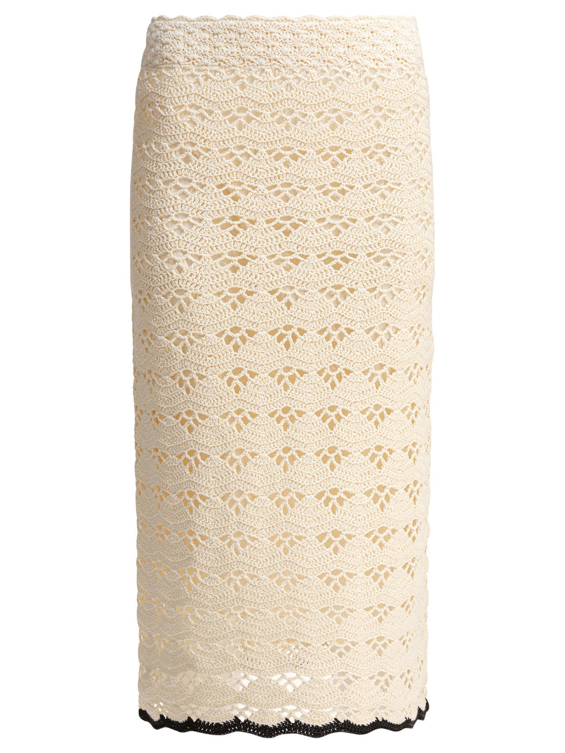 Zimmermann Zimmermann Falda Midi Rhiannon Beige Mujer - World Class Fashion