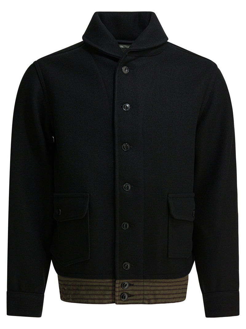 Buzz Rickson's Buzz Rickson's Wool Bomber Jacket Black - World Class Fashion