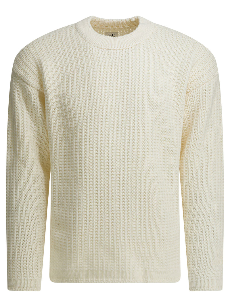 C.P. Company C.P. Company Jersey de punto de mezcla de lana Hombre Blanco - World Class Fashion