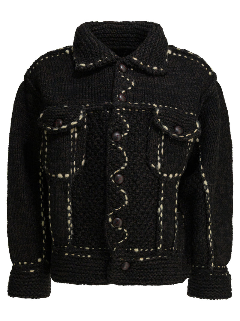 Kapital Chaqueta de punto Kapital Cowichan negra - World Class Fashion