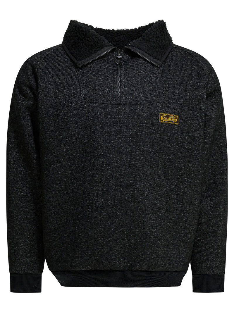 Kapital Sudadera Kapital Alpine con media cremallera - Negra - World Class Fashion