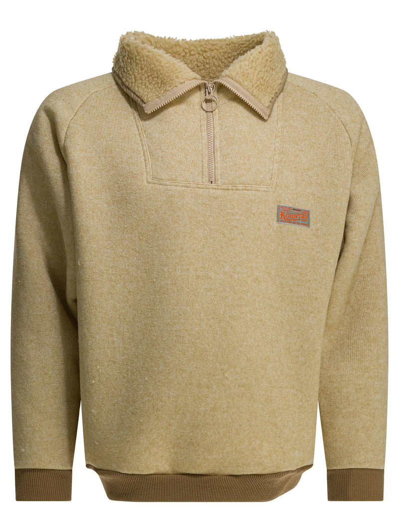 Kapital Sudadera Half-Zip Kapital Alpine Beige - World Class Fashion