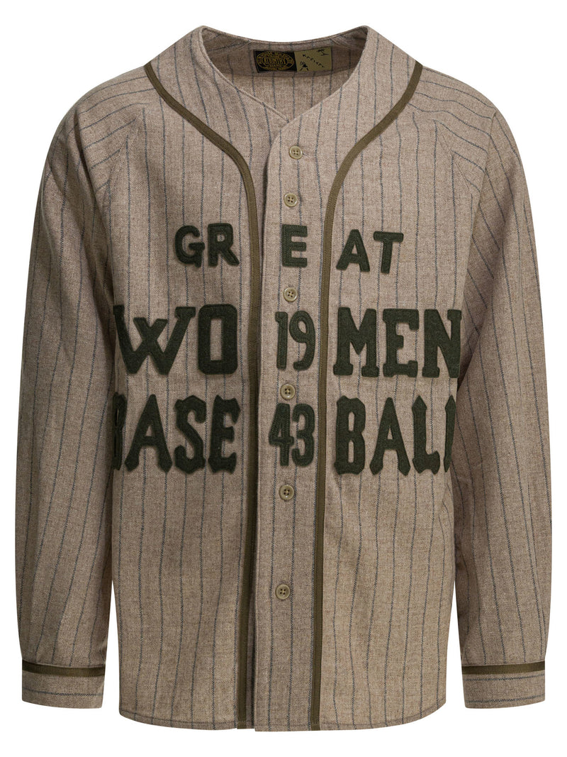 Kapital Kapital Great Women Baseball Overshirt Jacket Beige - World Class Fashion