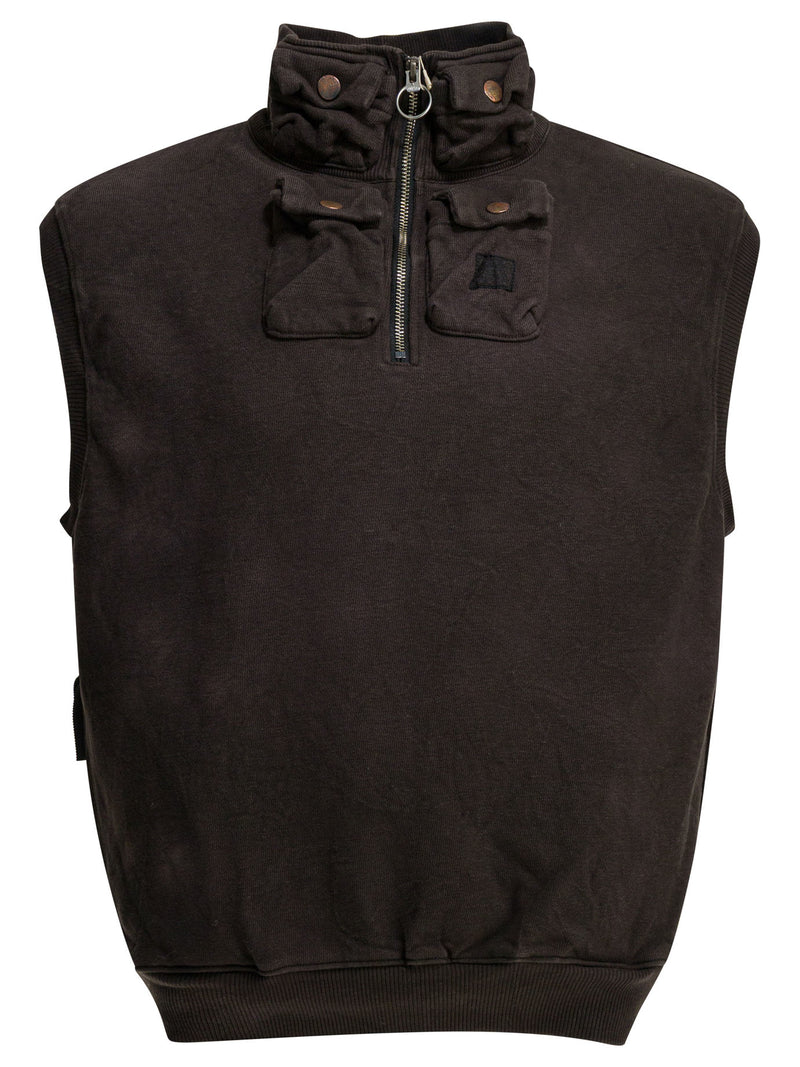 Kapital Sudadera de medio cierre Kapital Nickle 4, color carbón - World Class Fashion