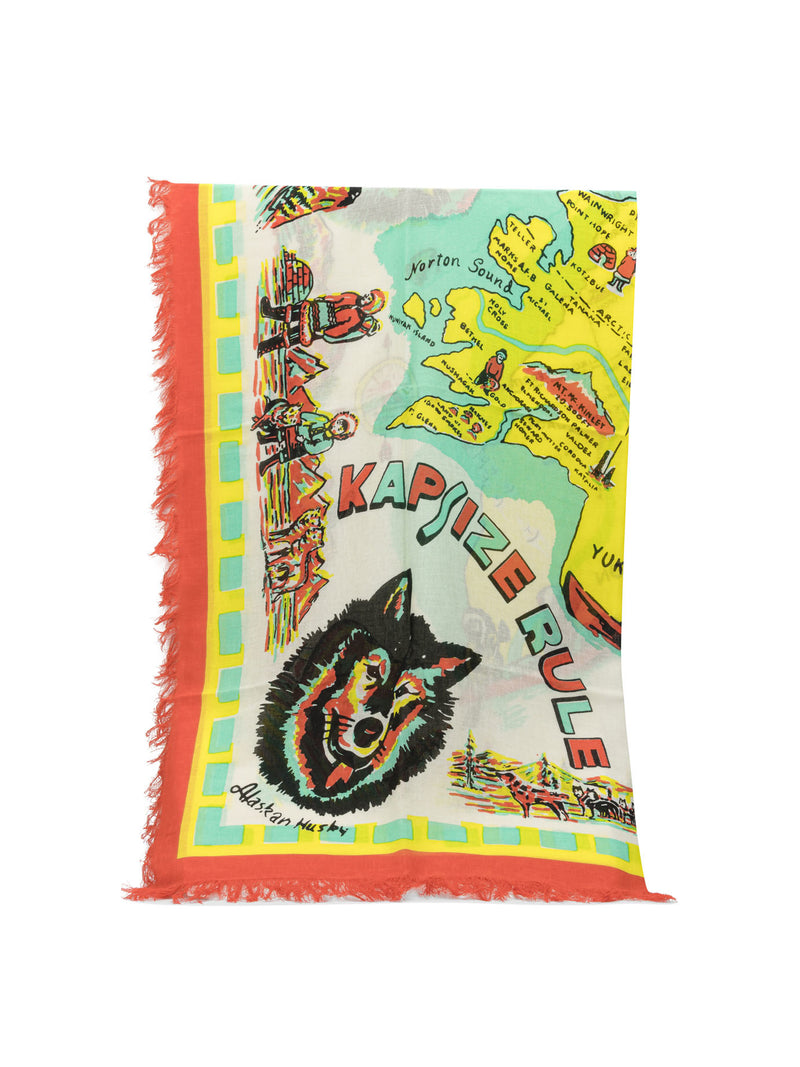 Kapital Kapital Yukon Life Map Scarf Beige - World Class Fashion
