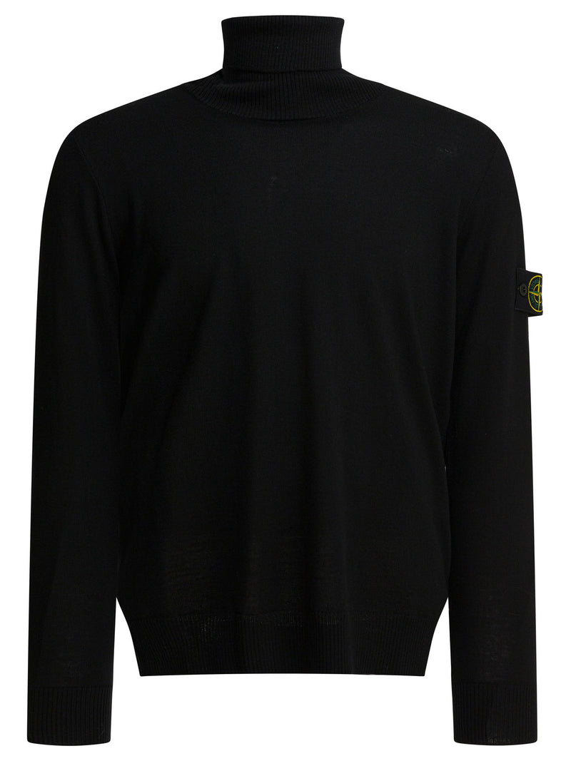 Stone Island Stone Island Men Knitwear Black Virgin Wool - World Class Fashion
