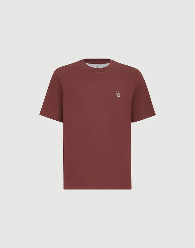 Brunello Cucinelli Brunello Cucinelli Cotton T-shirt Bordeaux Men - World Class Fashion