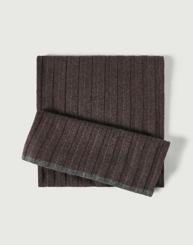 Brunello Cucinelli Brunello Cucinelli Ribbed Cashmere Scarf - World Class Fashion