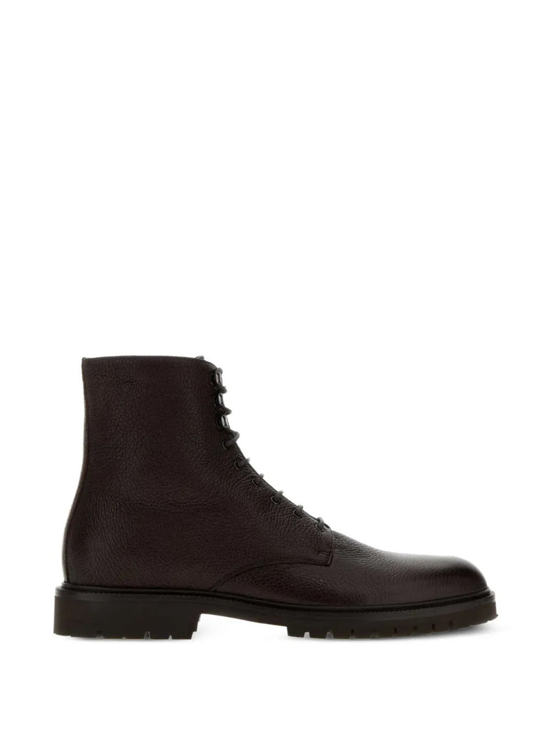 Brunello Cucinelli Brunello Cucinelli Leather Lace-up Ankle Boots Brown - World Class Fashion