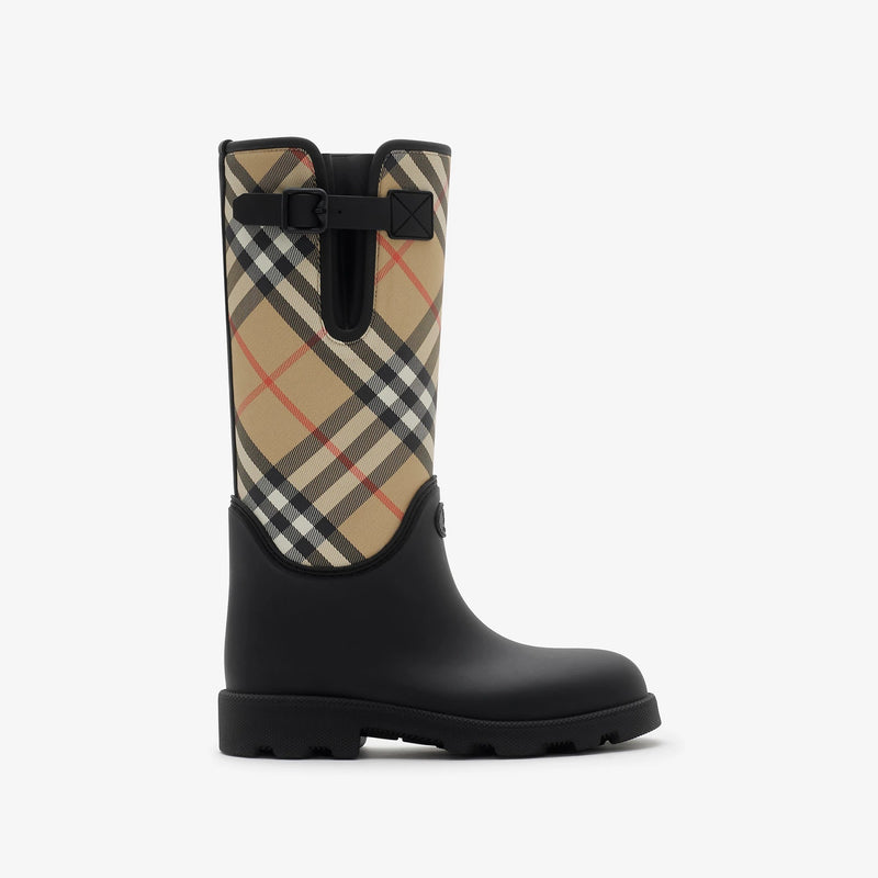 Burberry Burberry Marsh Stamp Rubber Boots Black Women - World Class Fashion