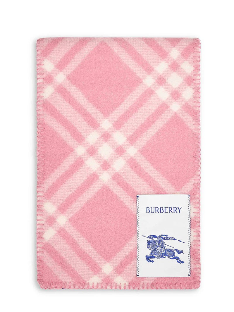 Burberry Burberry Wool Check Scarf Pink Women - World Class Fashion