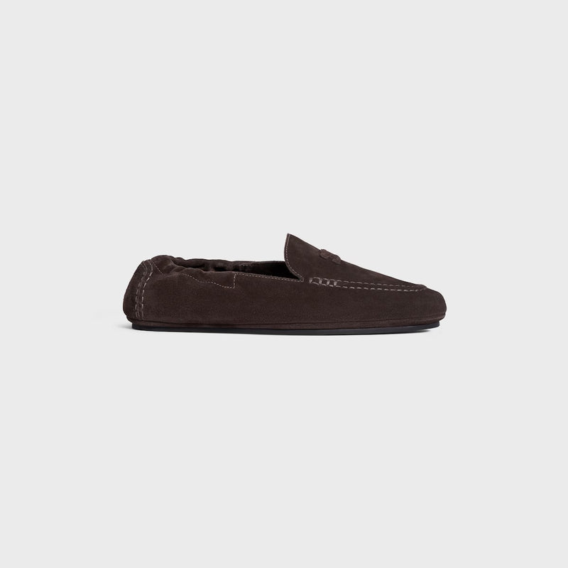 Celine Celine Adam Suede Leather Loafers Brown - World Class Fashion