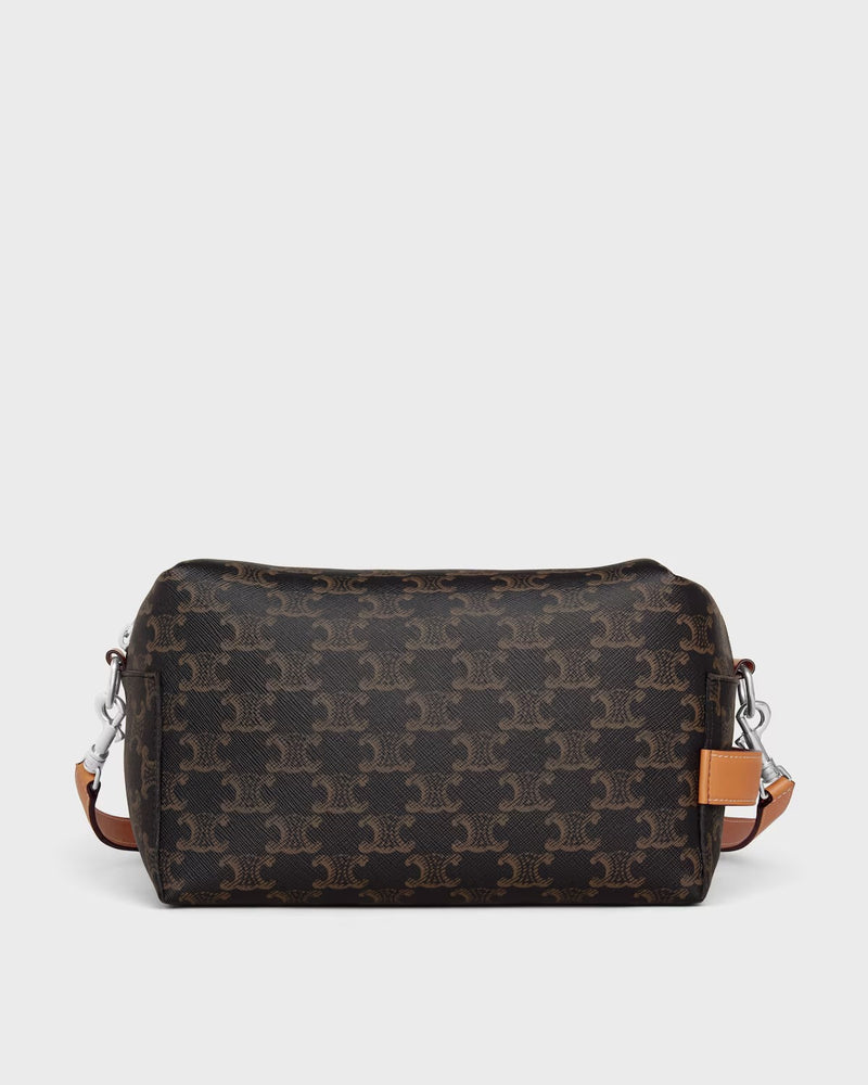 Celine Celine Take Away Triomphe Small Crossbody Bag Brown - World Class Fashion