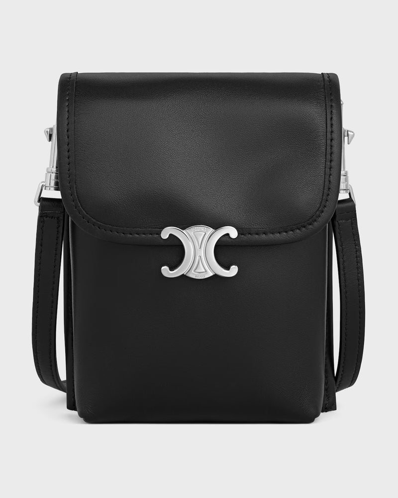 Celine Celine Triomphe Mini Vertical Pouch Black - World Class Fashion