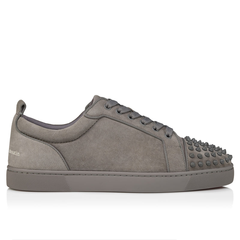Christian Louboutin Christian Louboutin Louis Jr Spikes Canopy Grey Sneakers - World Class Fashion