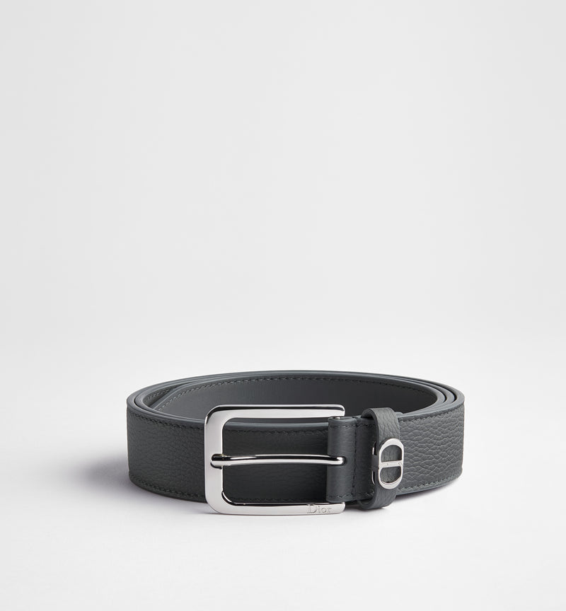 Dior Cinturón Dior Cd Icon de Piel Gris para Hombre - World Class Fashion