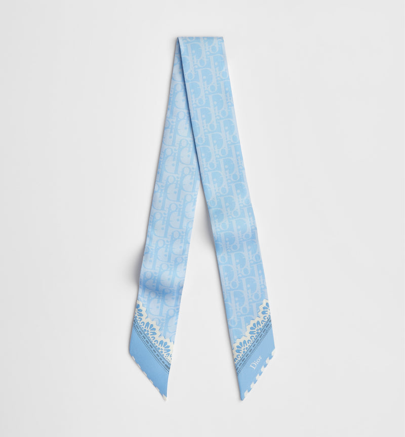 Dior Dior Dior Médaillon Silk Mitzah Blue - World Class Fashion