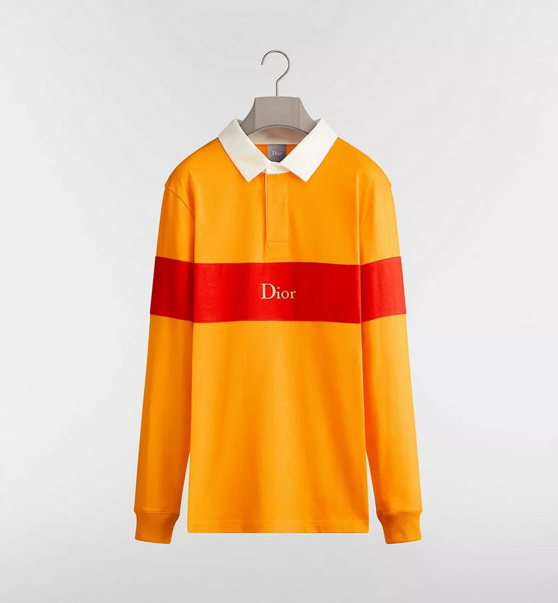 Dior Dior Rugby-style Button-placket Polo Shirt With Logo - World Class Fashion