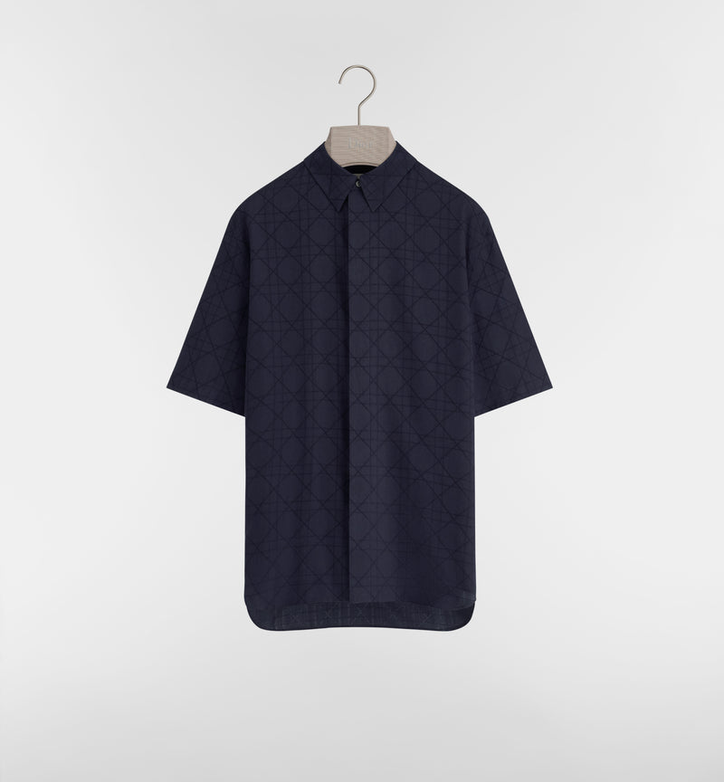 Dior Dior Cannage Silk Shirt Blue - World Class Fashion