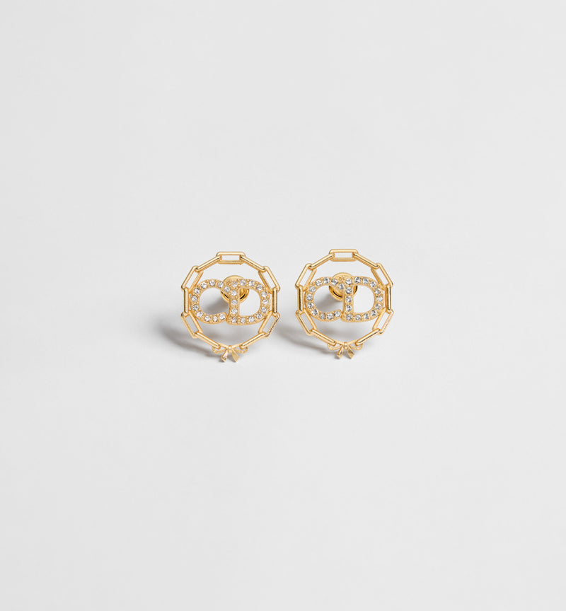 Dior Dior CD Circle Chain Earrings Gold Women - World Class Fashion