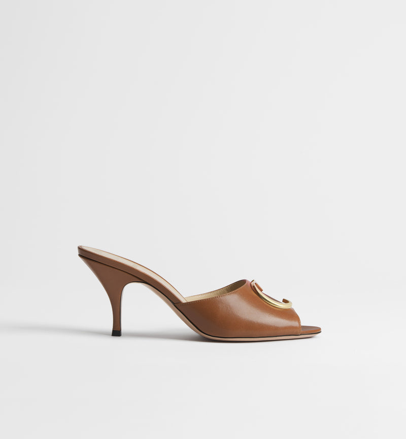 Dior Dior Dior Initials 75mm Heeled Sandals Beige - World Class Fashion