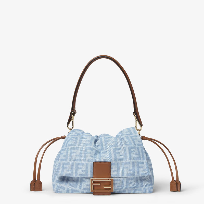 Fendi Fendi Mamma Baguette Small Handbag Blue - World Class Fashion