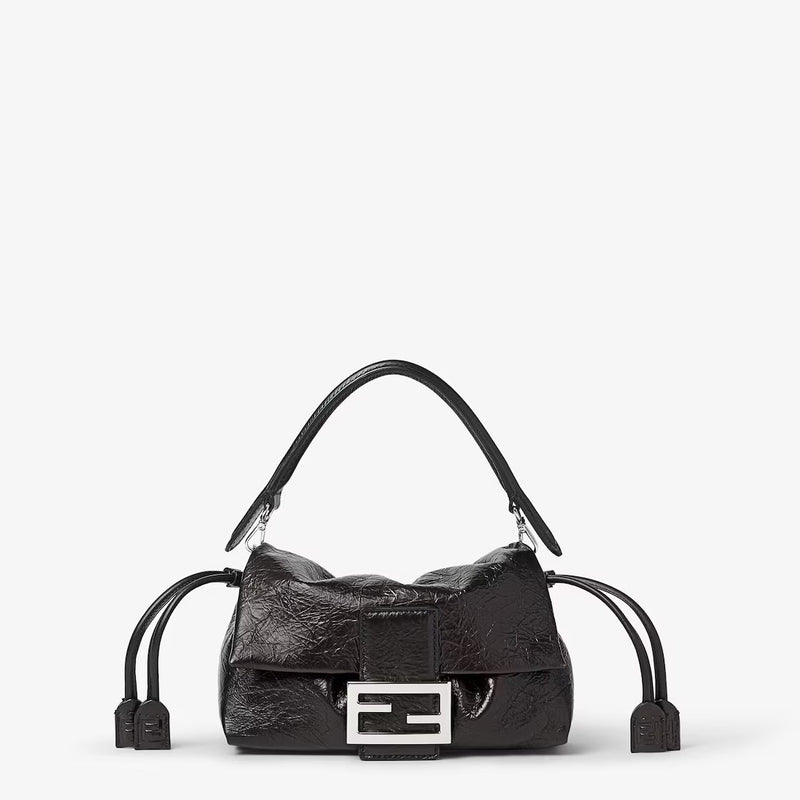 Fendi Fendi Baguette Soft Small Shoulder Bag Black - World Class Fashion