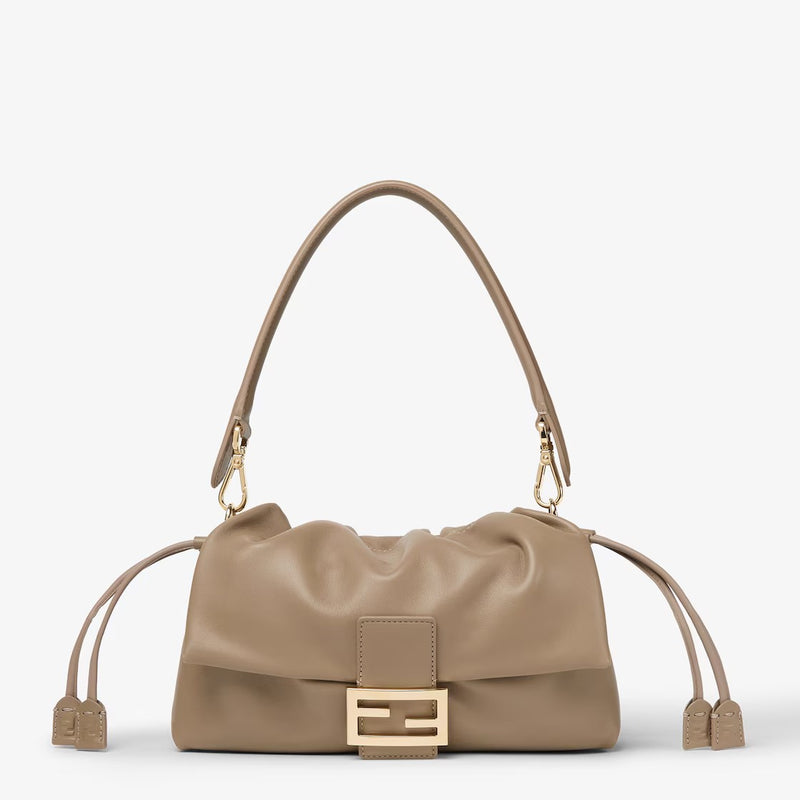 Fendi Fendi Baguette Soft Small Shoulder Bag Grey - World Class Fashion