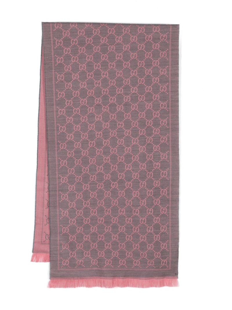 Gucci Gucci Gg Jaquard Scarf In Wool - World Class Fashion