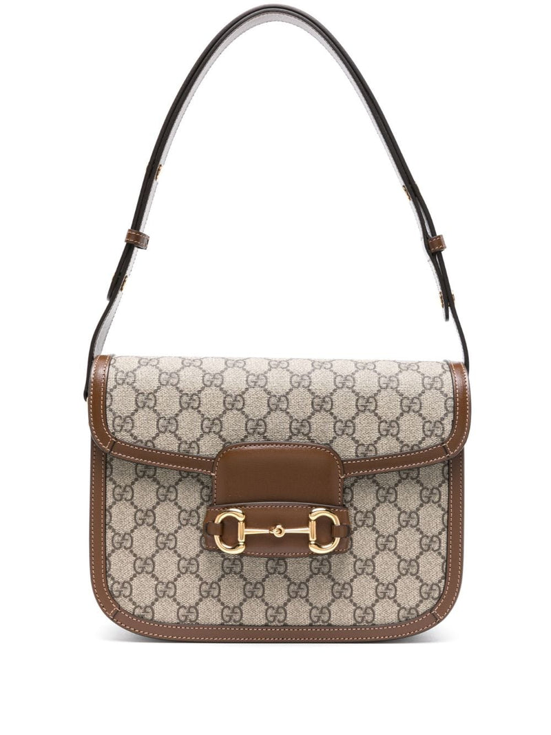 Gucci Gucci Horsebit 1955 Small Shoulder Bag Beige - World Class Fashion