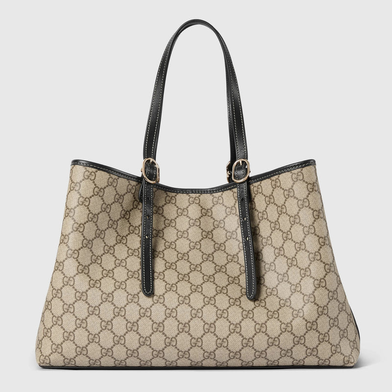 Gucci Gucci GG Emblem Medium Shoulder Bag Beige - World Class Fashion