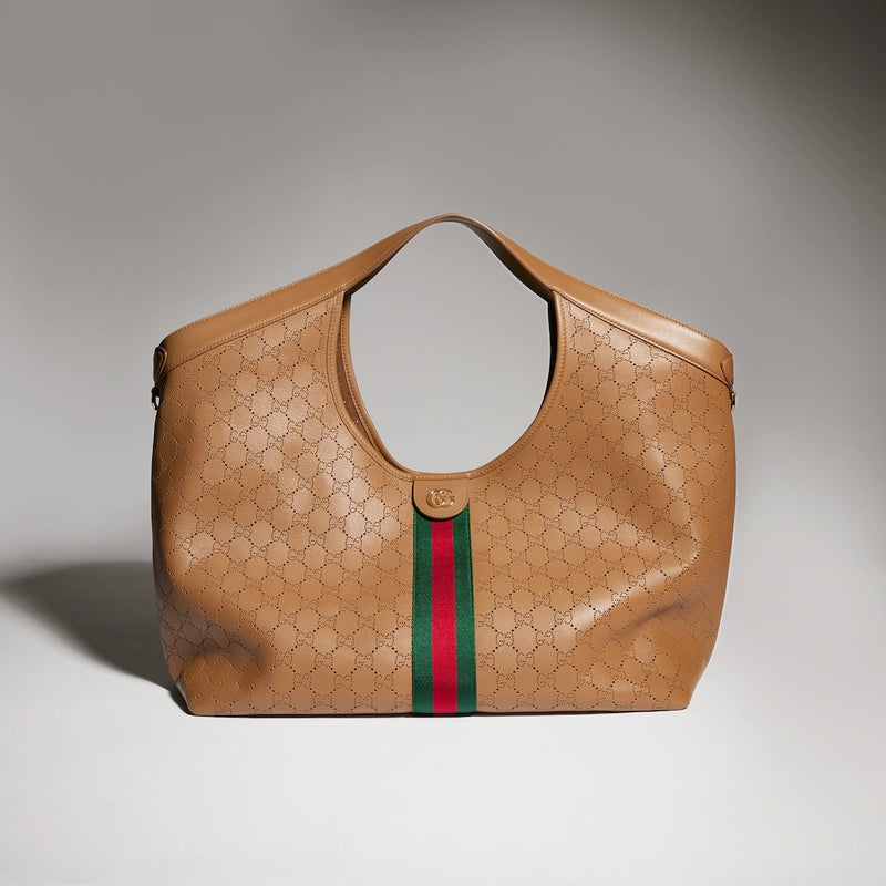 Gucci Gucci Giglio Large Handbag Brown - World Class Fashion