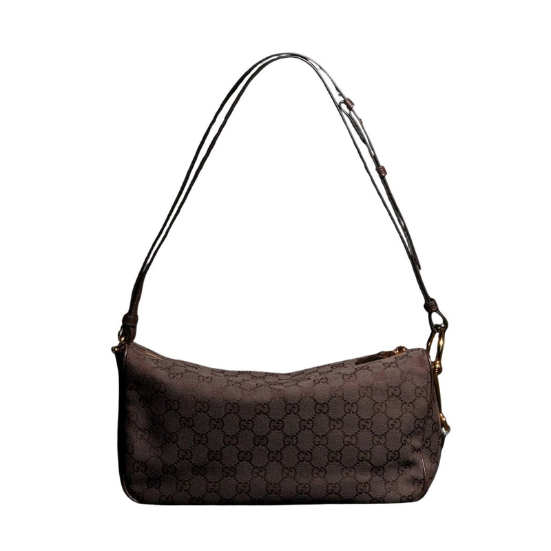 Gucci Gucci Half Horsebit Medium Shoulder Bag Brown - World Class Fashion