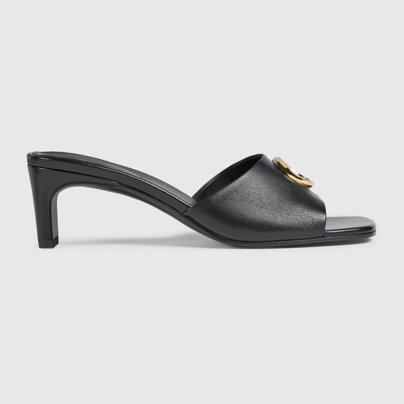 Gucci Gucci GG 55mm Heeled Sandals Black Women - World Class Fashion