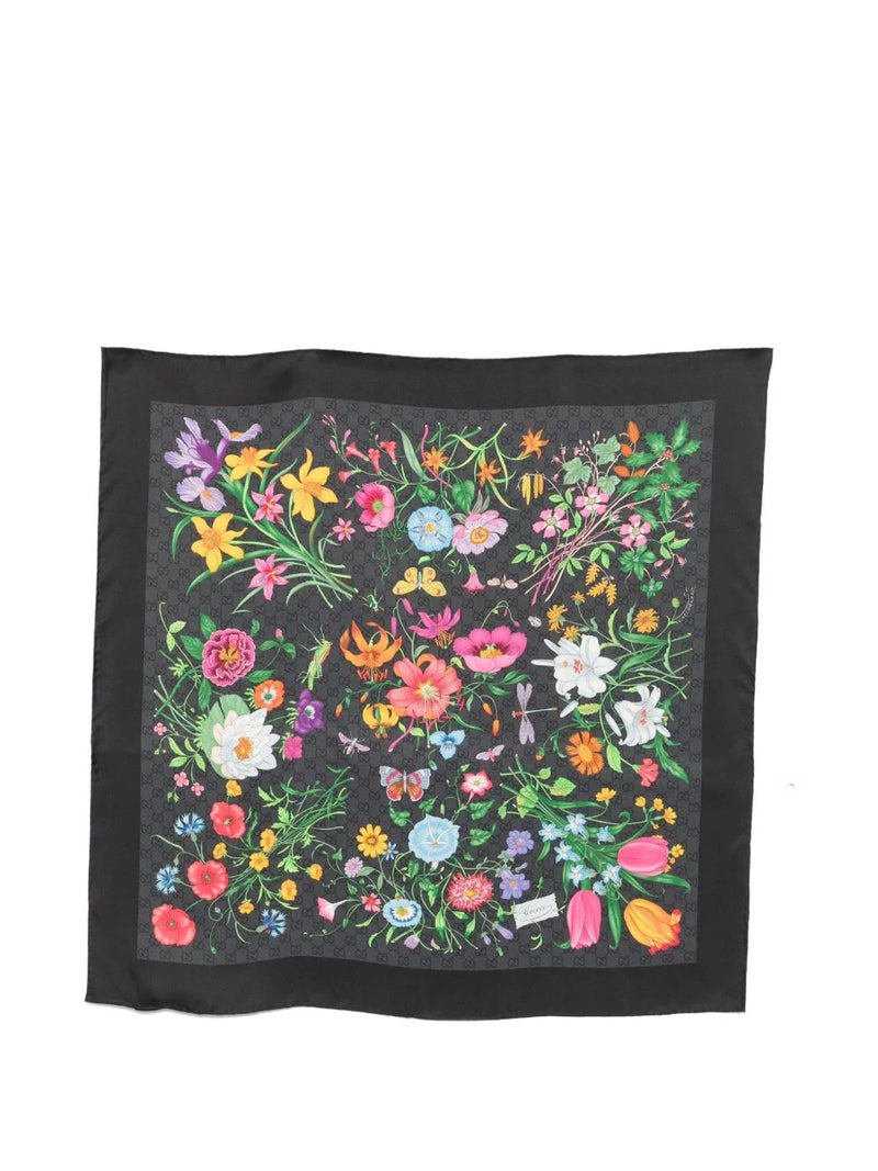 Gucci Gucci Gucci Flora Silk Foulard - World Class Fashion