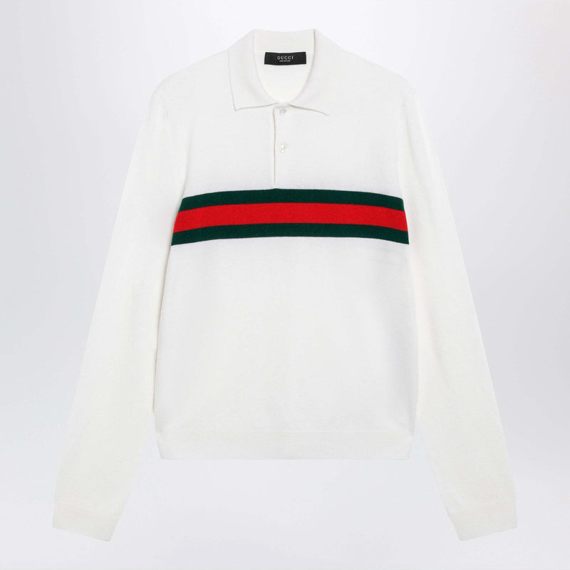 Gucci Gucci Cashmere Long Sleeves Polo Shirt - World Class Fashion